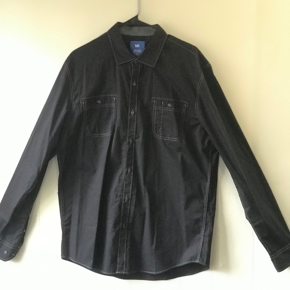 SLIM FIT SOILD BLACK! SIZE XL